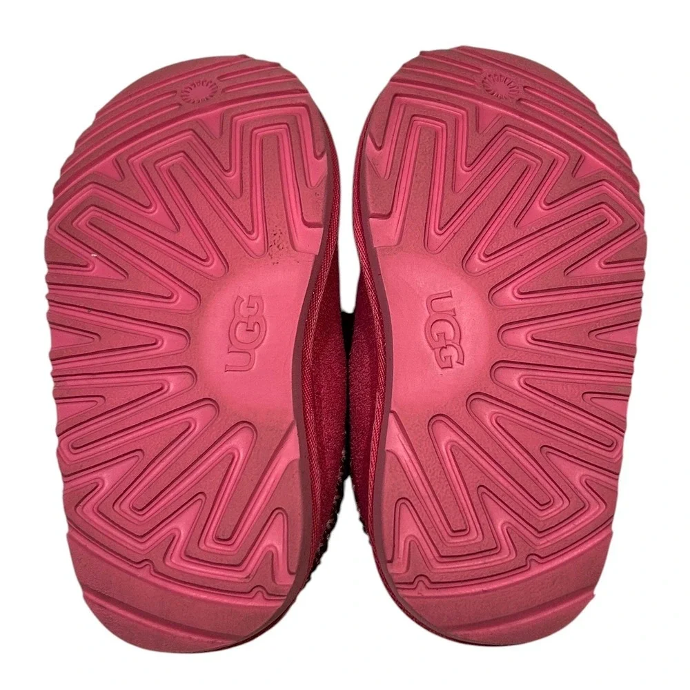 UGG Tasman Pink Suede Kids Slippers Size 9 Toddler 1019066T